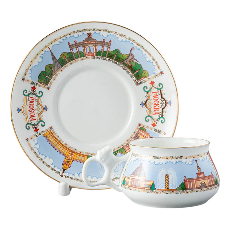Пара чайная Императорский фарфоровый завод Павильоны ВДНХ