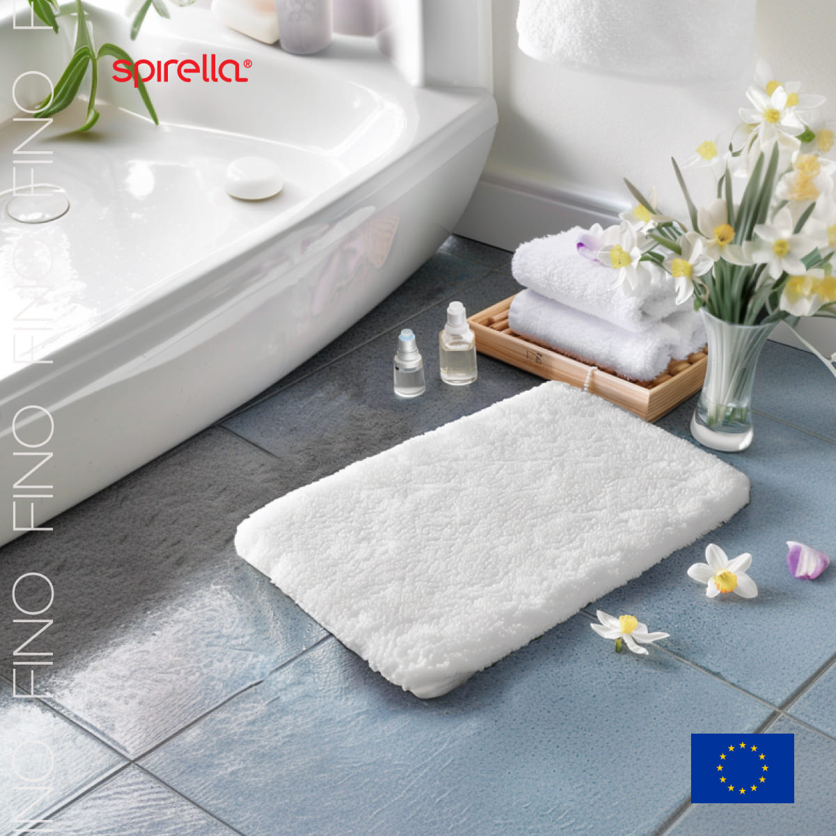 Коврик для ванной Spirella Fino 70x120см, Белый