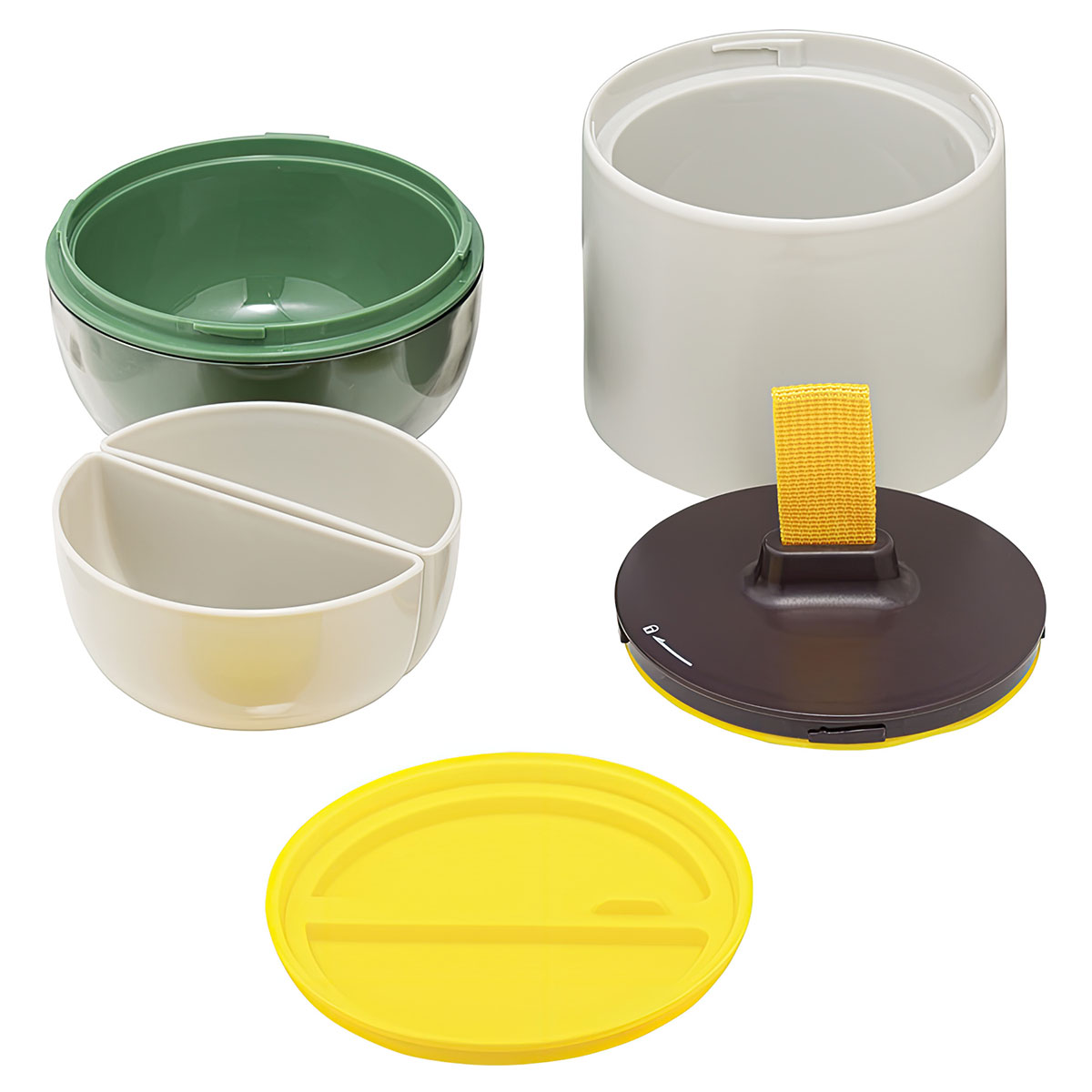 Ланч-бокс Smart Solutions Meals, серый с зеленым