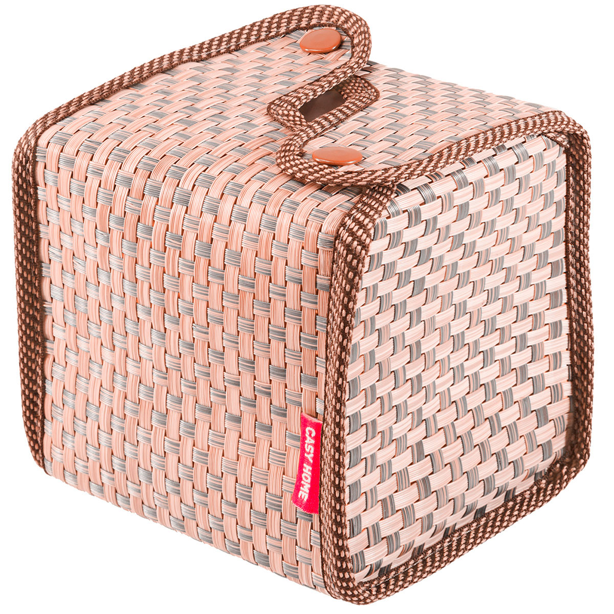 Салфетница Casy Home 14x11x14см, цвет коричневый