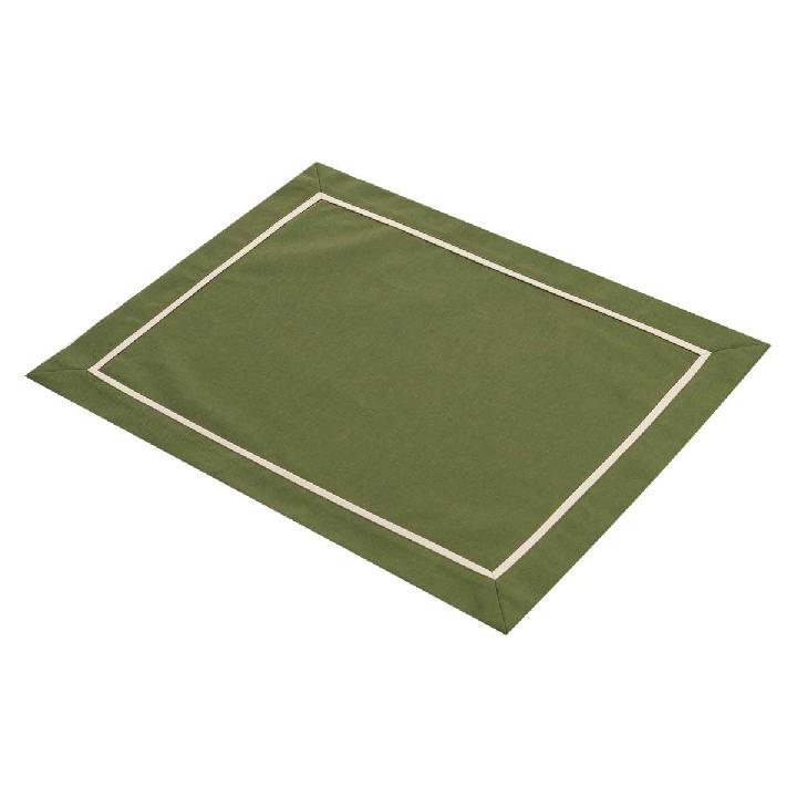 Салфетка сервировочная Elpida Зелёная однотонная 35x45см