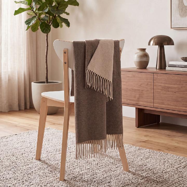 Плед 1,5-спальный Biederlackborbo Cashmere Nature-Sand, бежевый