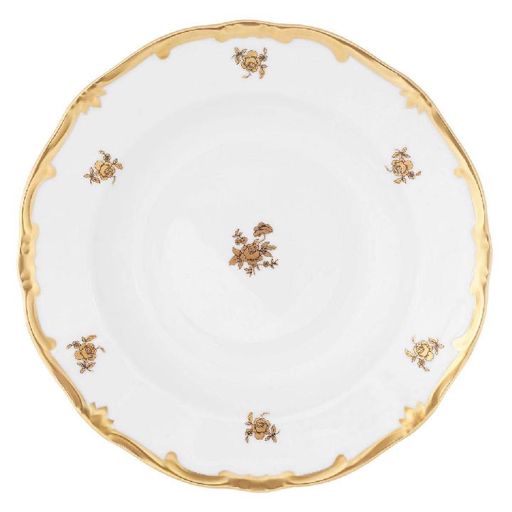 Набор тарелок глубоких Weimar Porzellan Роза Золотая 6шт