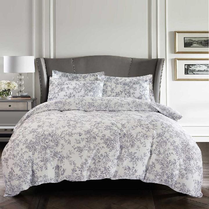 Комплект постельного белья 1,5-спальный Pappel flowers grey