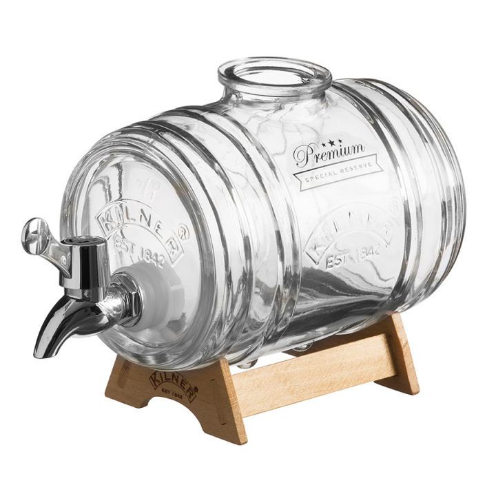 Диспенсер для напитков на подставке Kilner Barrel 1л