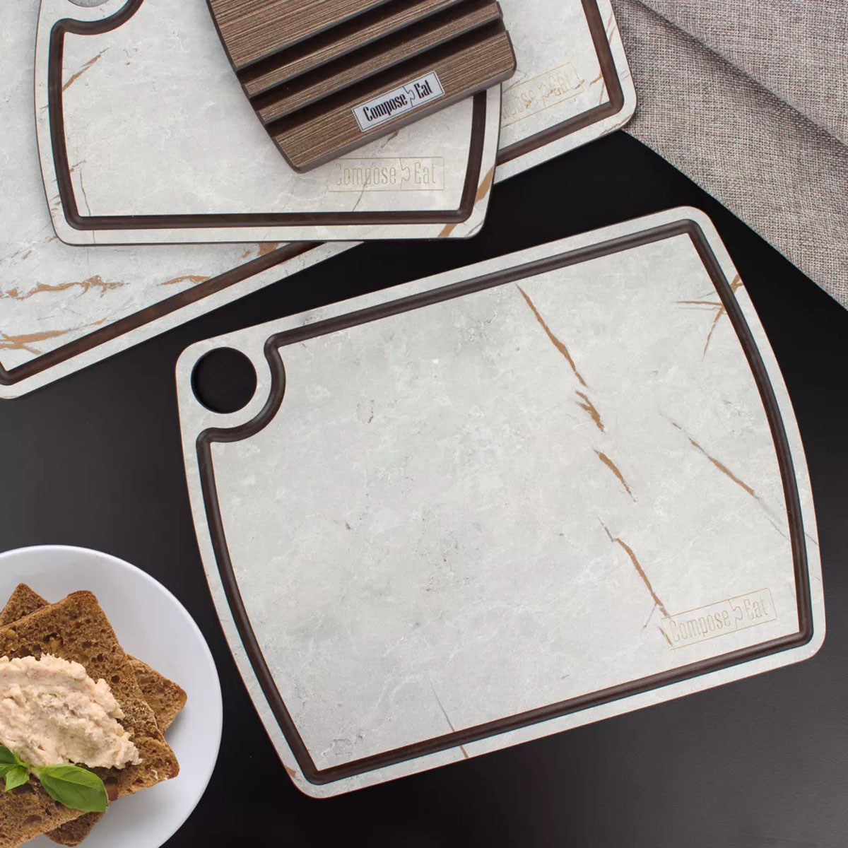 Набор разделочных досок ComposeEat Мраморный Грейс 3шт