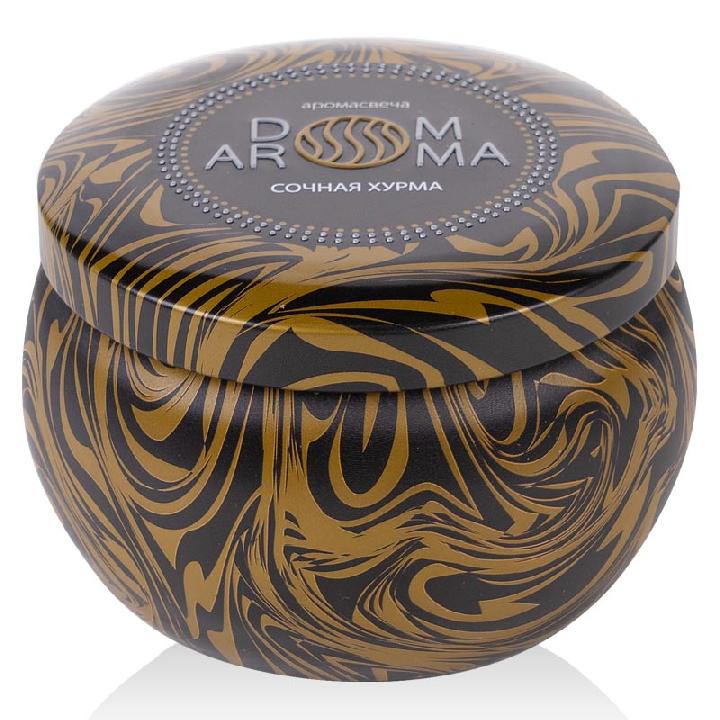 Свеча ароматическая Dom Aroma Пламя. Сочная хурма 125гр
