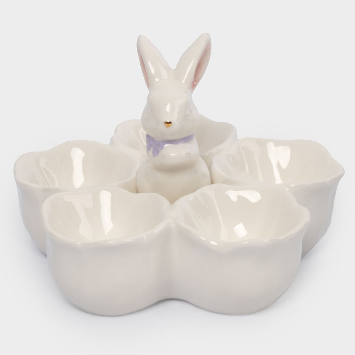 Блюдо пасхальное Anna Lafarg Пасха Золотая Кролик в цветах