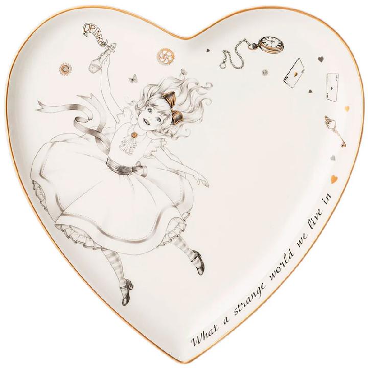 Тарелка-сердце Lefard Wonderland Алиса 21,5x2см