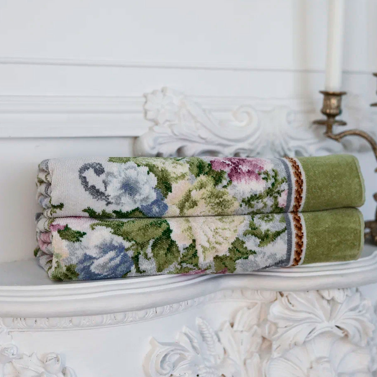 Полотенце Feiler Ekaterina 75x150см, цвет зеленый