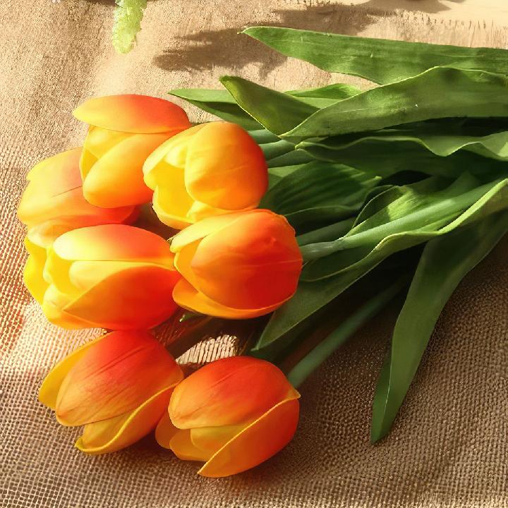 Цветы искусственные FloDecor Тюльпан 50,5см, оранжевый