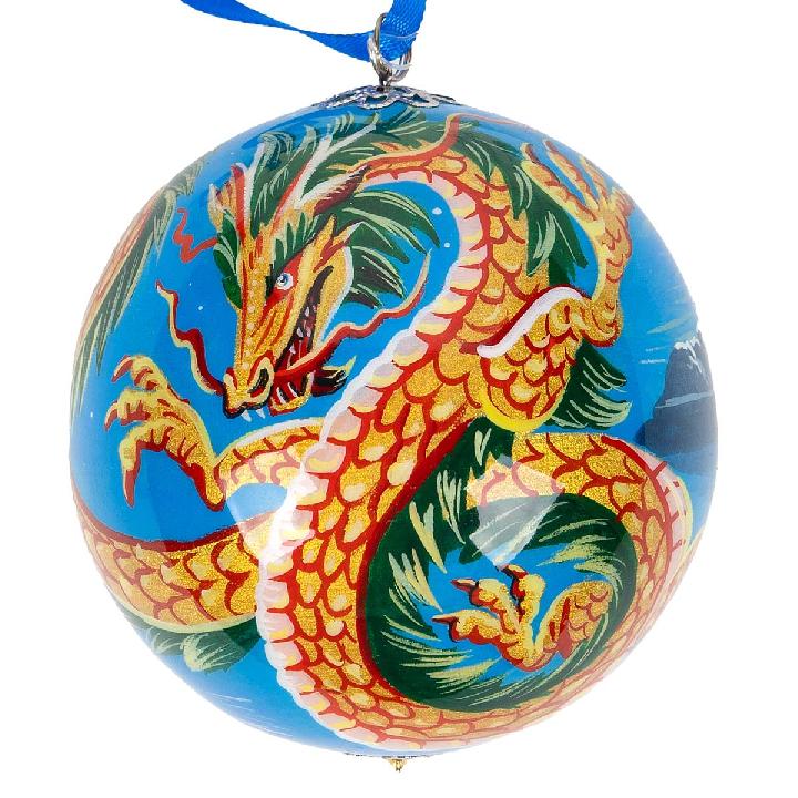 Шар деревянный ручной работы Мануфактура подарков Дракон 2