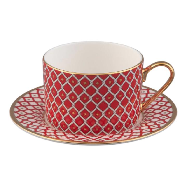 Чайная пара Императорский фарфоровый завод Идиллия Скарлетт