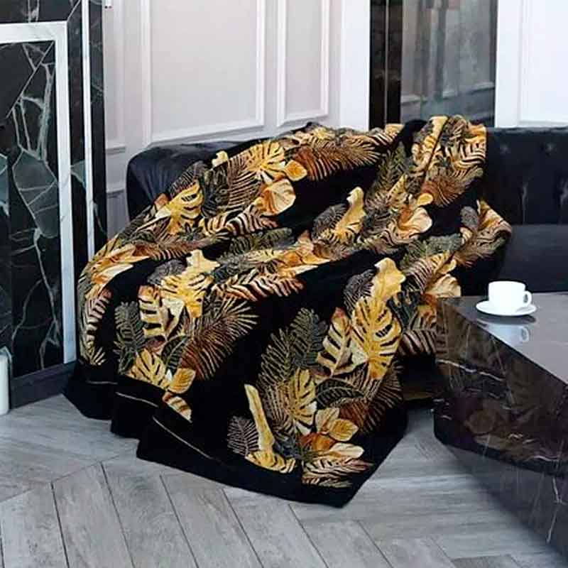 Плед Feiler Exotika Gold 150x230см, черный