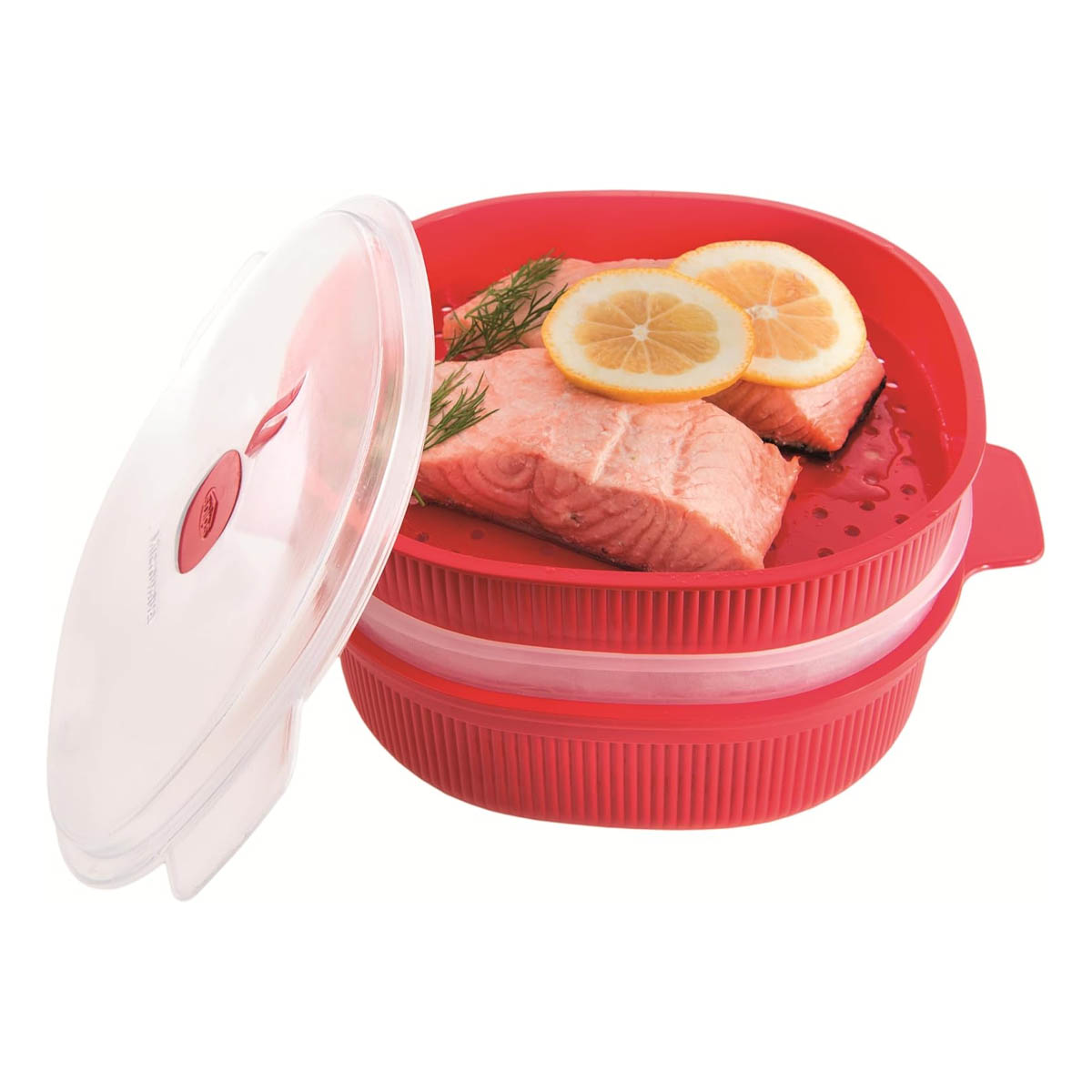 Емкость для приготовления на пару в микроволновой печи Snips MICROWAVE 4л, цвет  красный