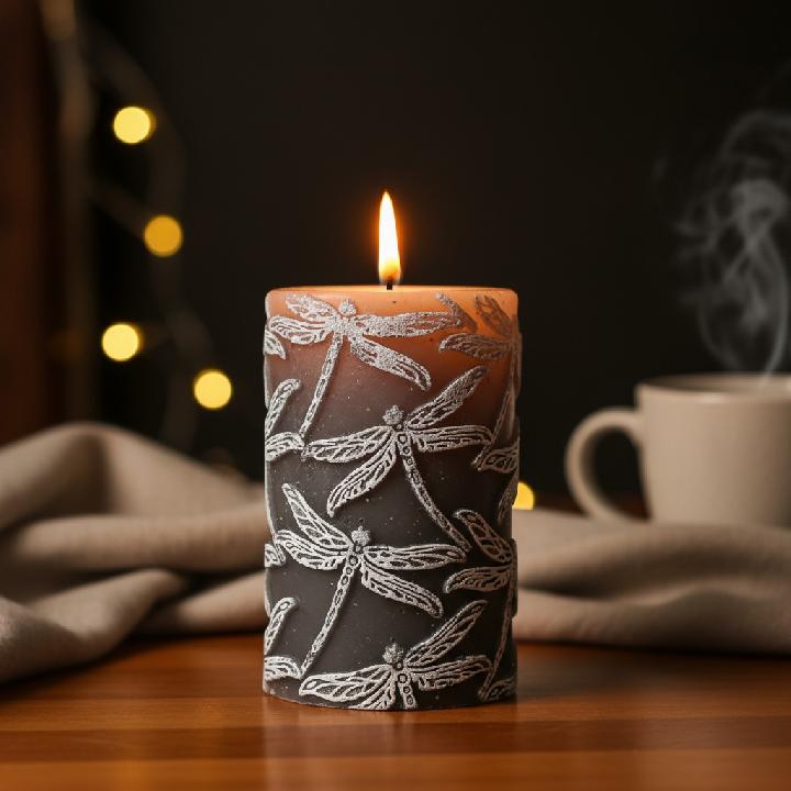 Свеча малая Zapel Дороти серая