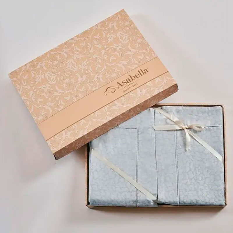 Комплект постельного белья евро Anabella Asabella, пятнышки леопарда на светло-сером