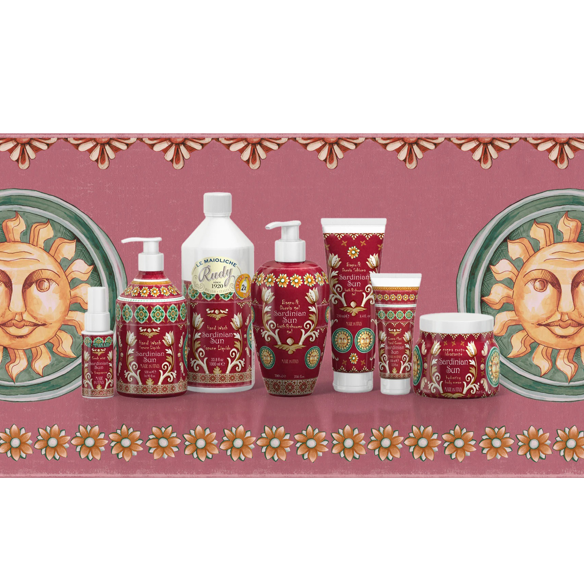 Мыло жидкое Rudy Profumi Le Maioliche Солнце Сардинии 1л, сменный блок