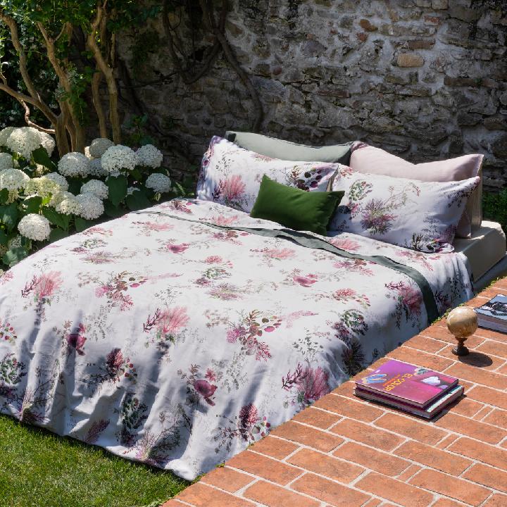 Комплект постельного белья евро Emanuela Galizzi Carrie 2681, белый, розовый