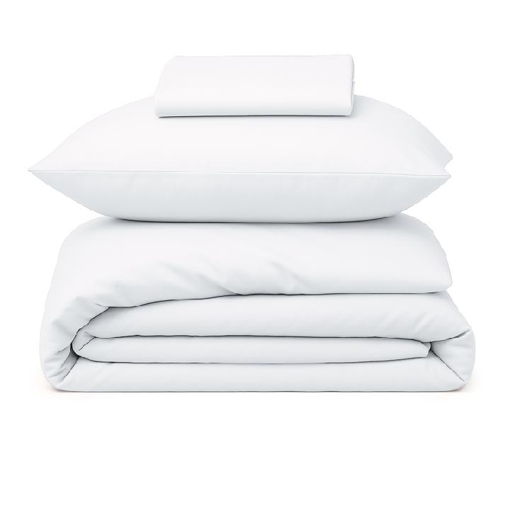 Комплект постельного белья семейный Mollen Premier, кипенно-белый