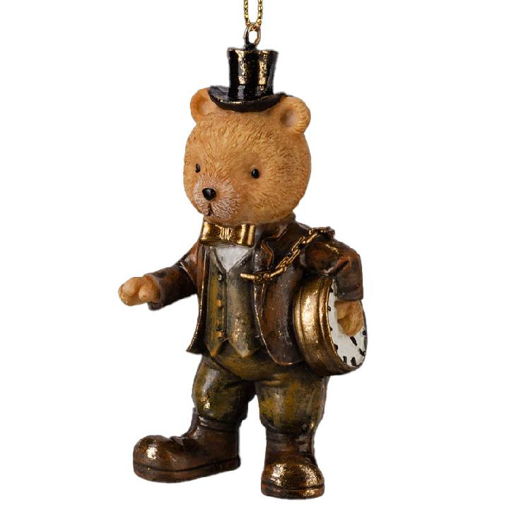 Украшение ErichKrause Decor Медведь с часами 9см