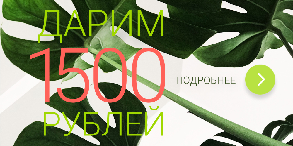 Дарим 1500 рублей