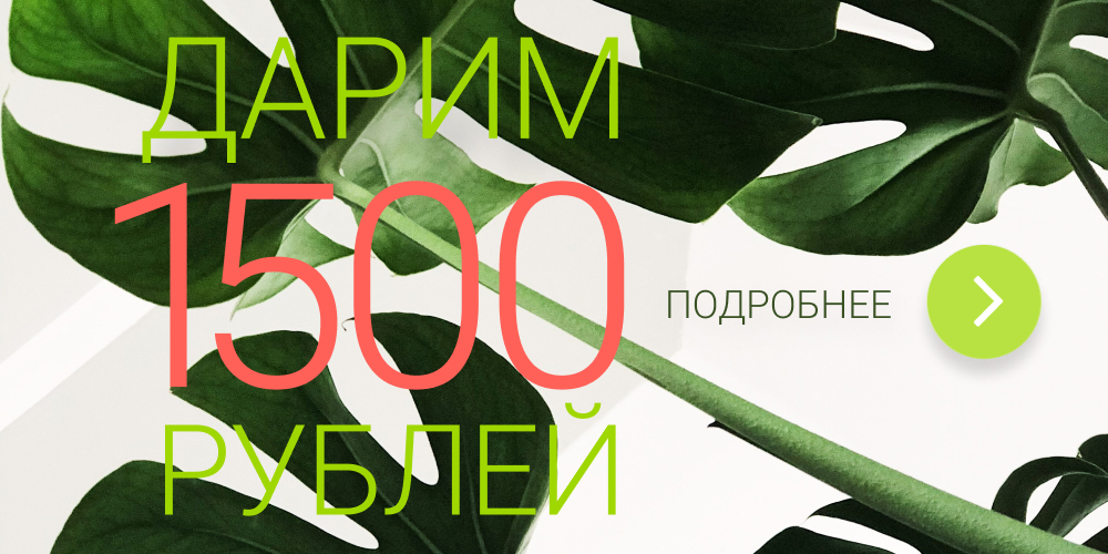 Дарим 1500 рублей Дарим 1500 рублей