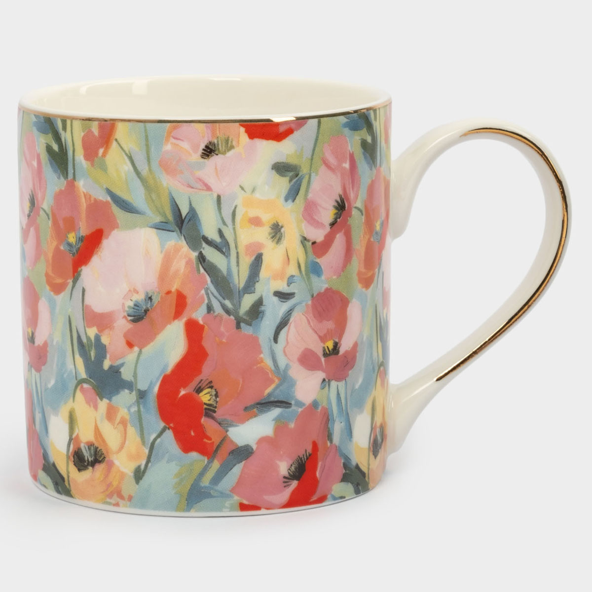 Кружка Anna Lafarg Бабочки Акварельные цветы