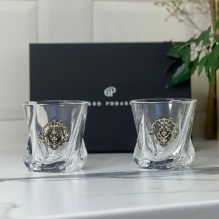 Набор бокалов для виски Город Подарков Лев и Львица 300мл, 2шт