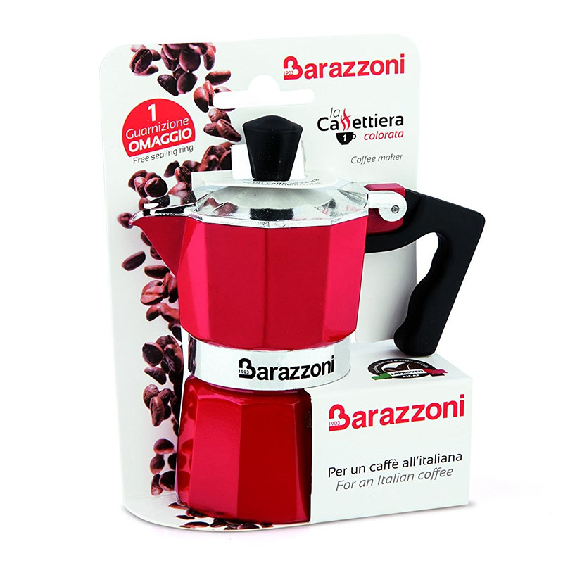 Кофеварка на 3 чашки Barazzoni Red Caffettiera