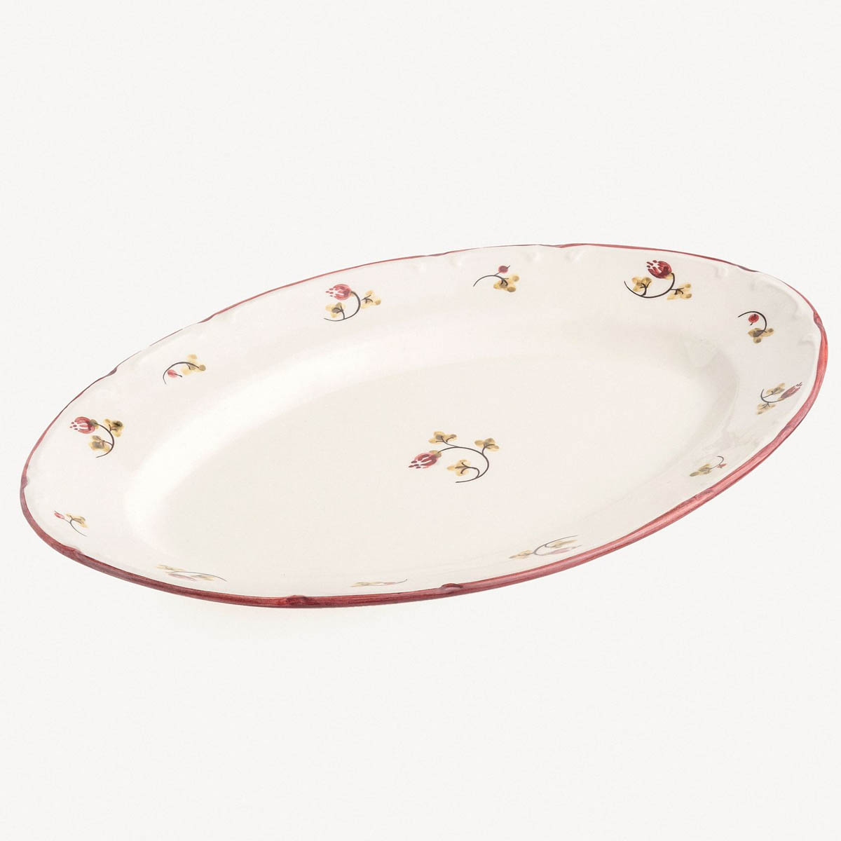 Блюдо овальное Дымов Керамика Шиповник