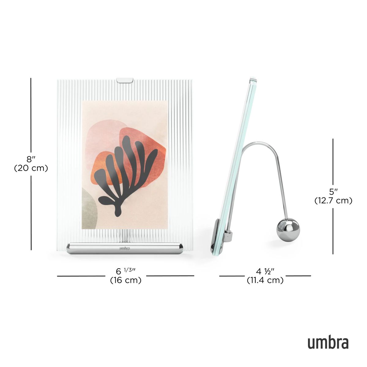 Фоторамка Umbra Flute 16х20см, хром