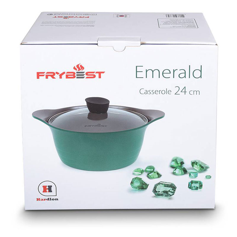 Кастрюля с крышкой Frybest Emerald 4,5л