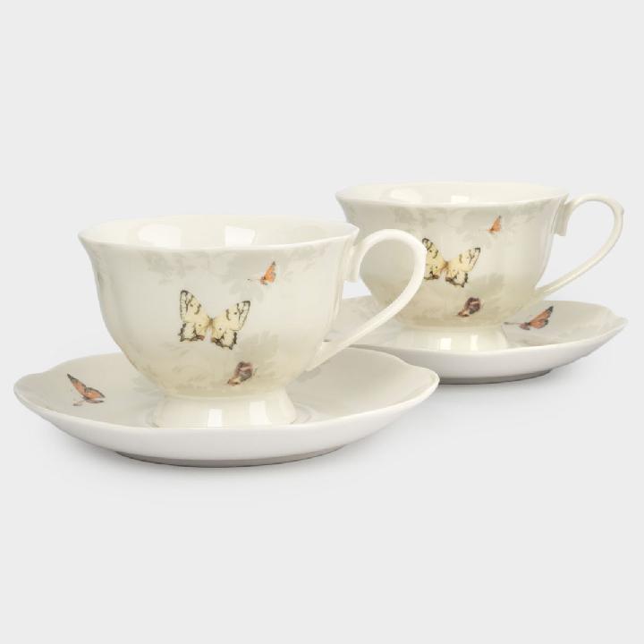 Набор пар чайных Anna Lafarg Бабочки, 2шт