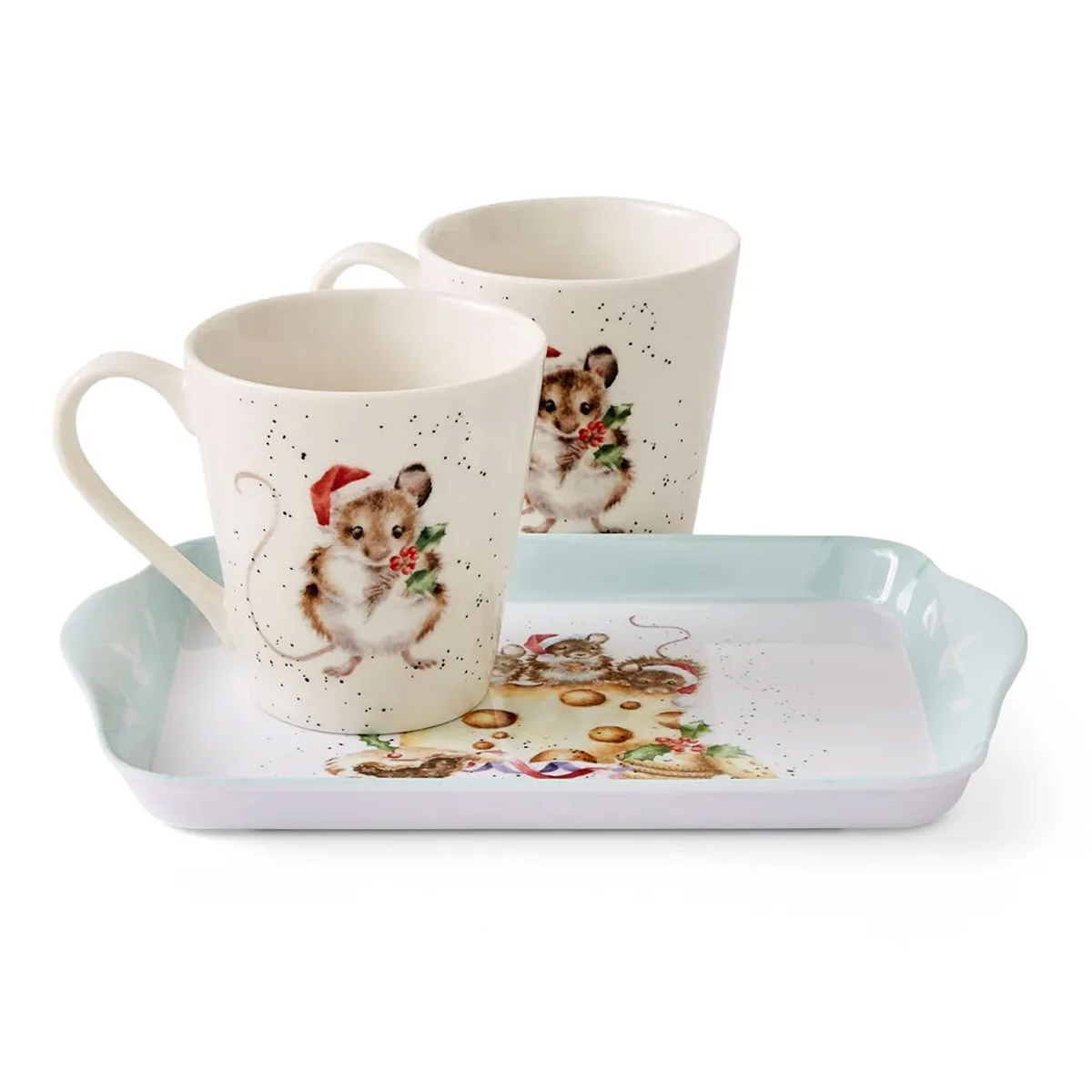 Набор кружек на подносе Royal Worcester’s Wrendale Designs Мыши 2шт