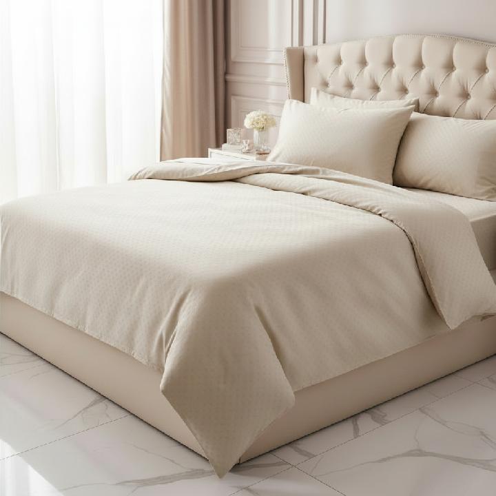 Комплект постельного белья евро Lameirinho Jacquard 5 предметов, белый