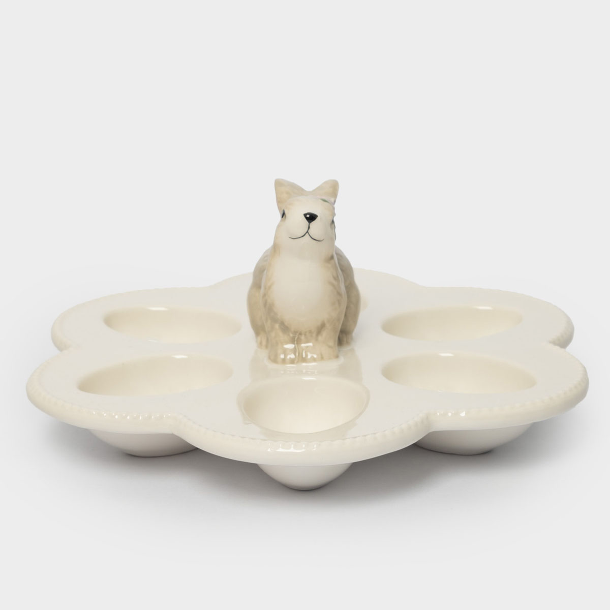 Блюдо пасхальное Anna Lafarg Пасха Натуральная Кролик с цветами 22х9см