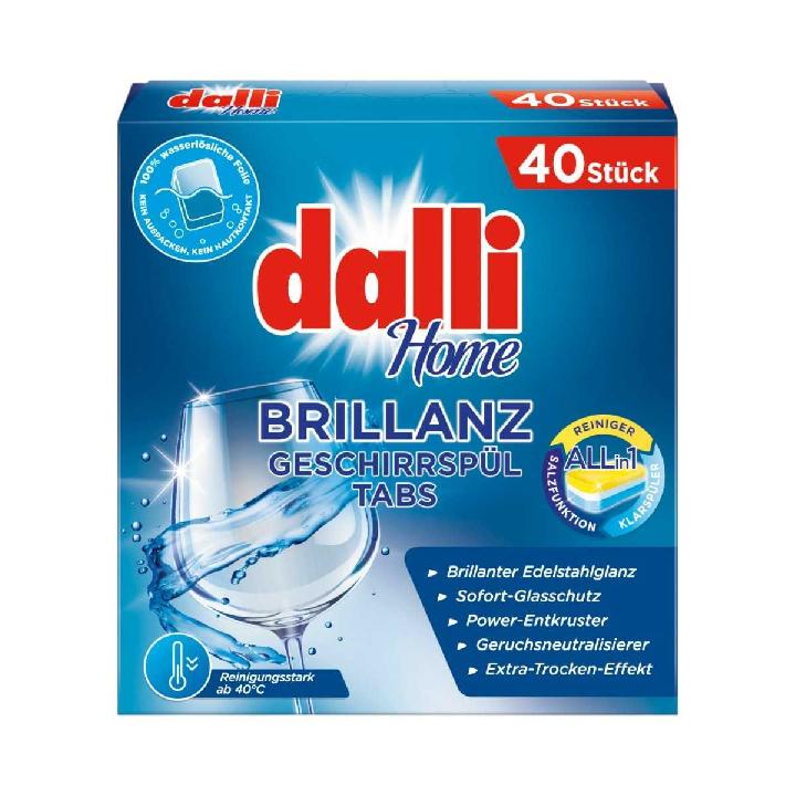 Таблетки для посудомоечных машин Dalli Brillanz, 40шт.