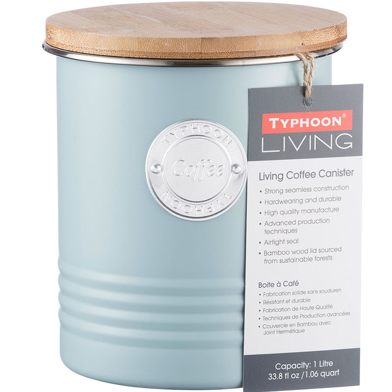 Емкость для хранения кофе Living голубая 1 л