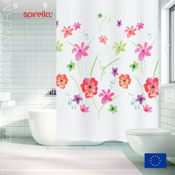Штора для ванной комнаты Spirella Flower Meadow Red 180х200см