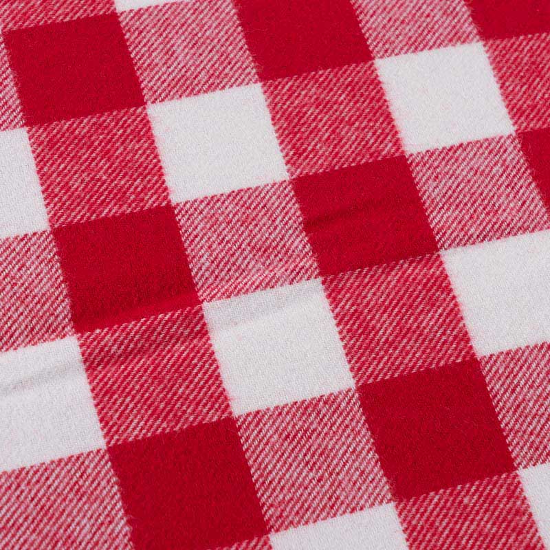 Комплект постельного белья семейный Lameirinho Flannel красно-белая клетка