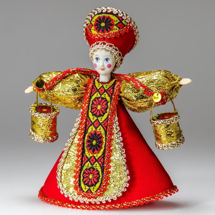 Елочная игрушка Мануфактура подарков Кукла с коромыслом