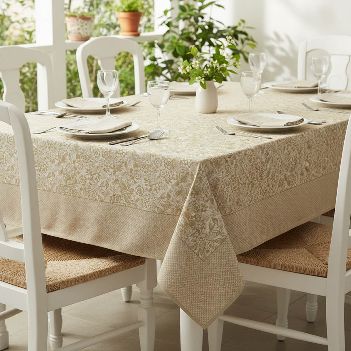 Скатерть Le Jacquard Francais Osmose 175x320см, беж