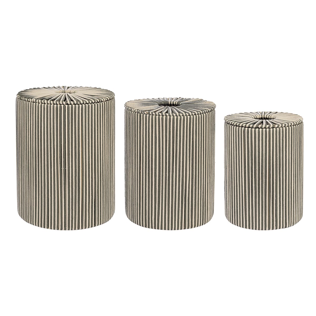 Корзина плетеная Tkano Ethnic Dholak Grey, размер M