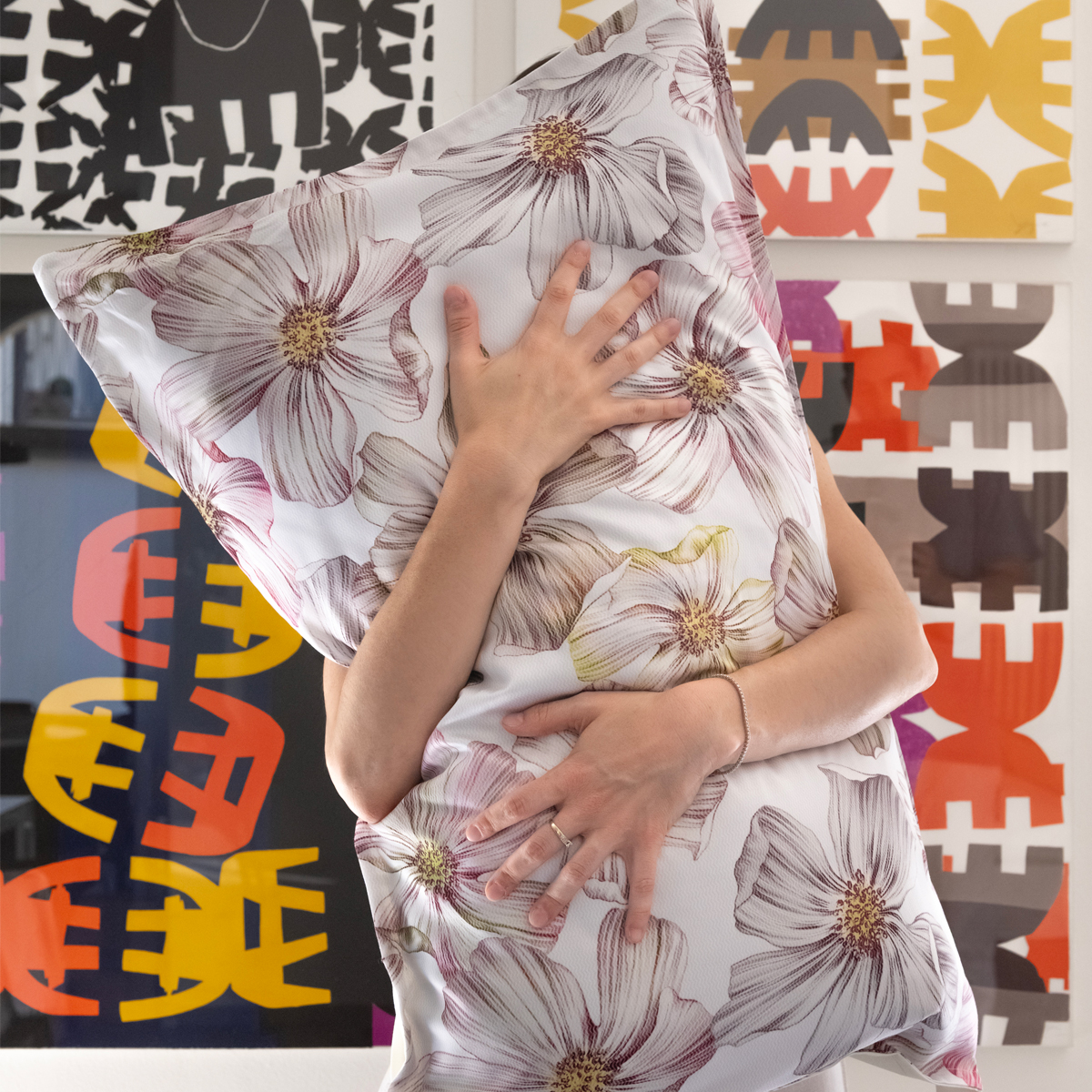 Комплект постельного белья евро Emanuela Galizzi Miranda 2682, бежевый, белый 