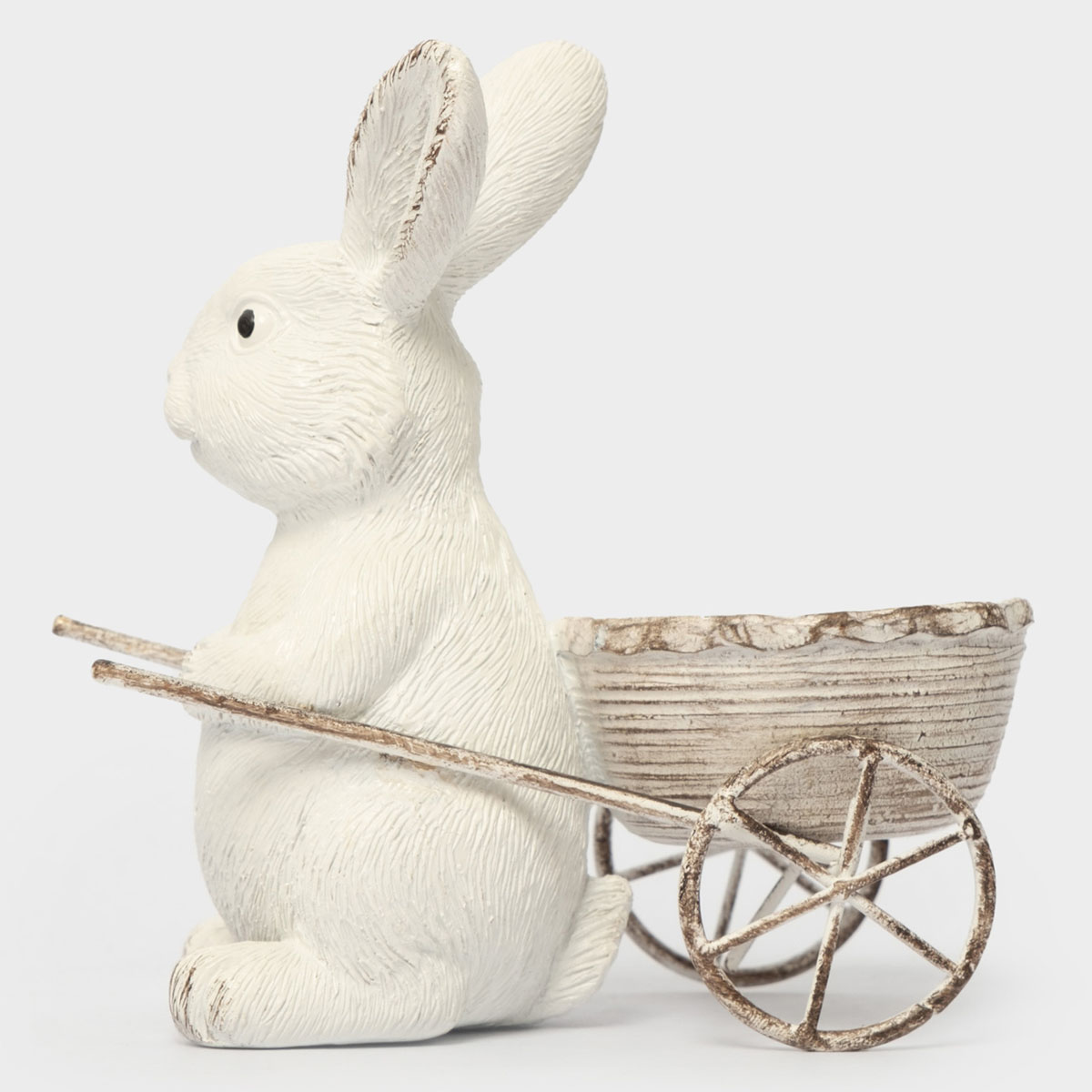Подставка для яйца Anna Lafarg Пасха Натуральная Кролик с тележкой