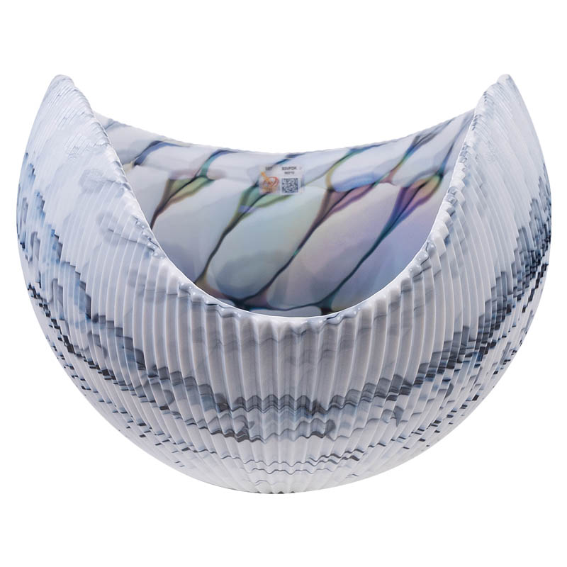 Блюдо декоративное Yalos Shell, цвет белый с черными нитями