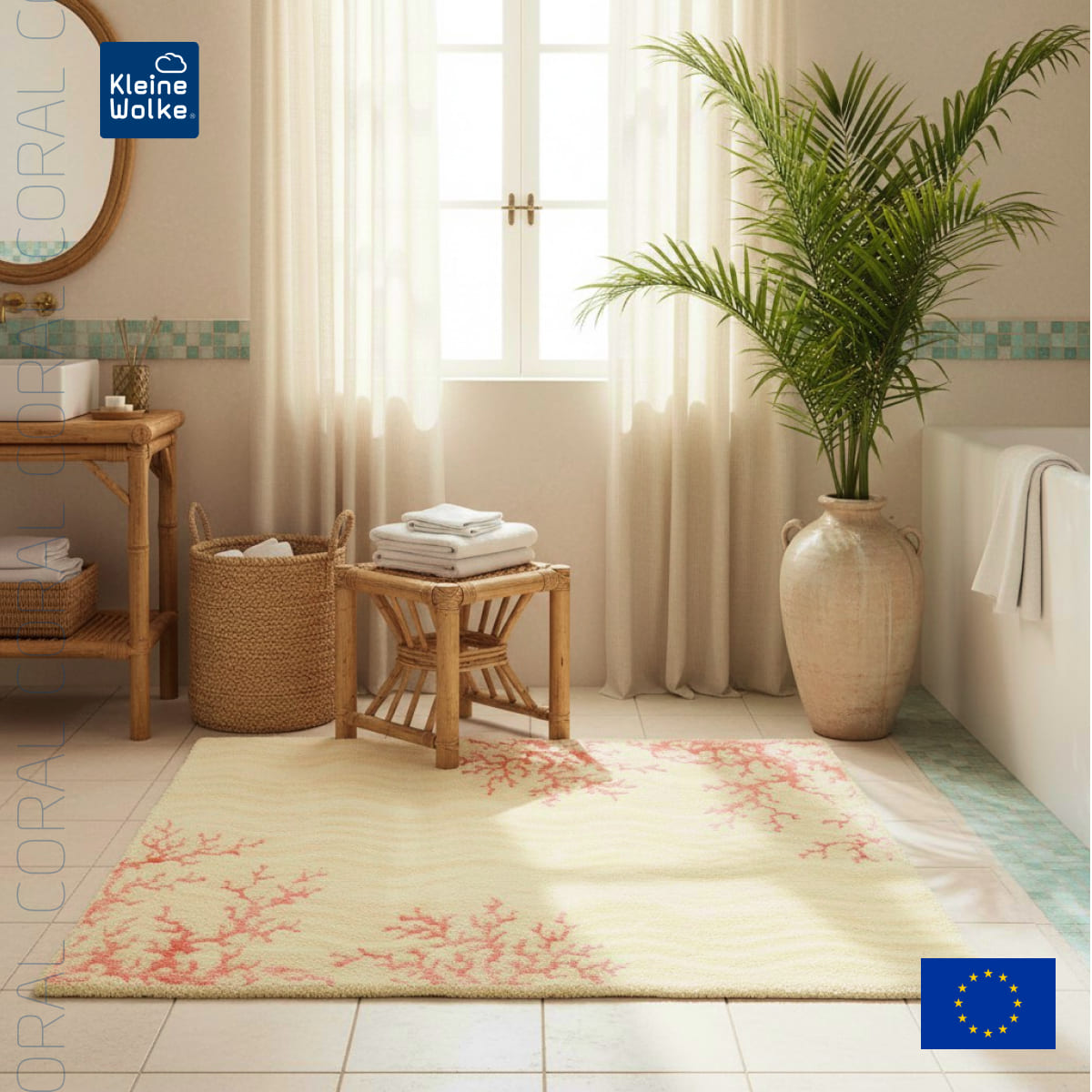 Коврик для ванной Kleine Wolke Coral 60x60см