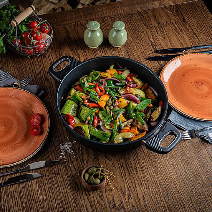 Сотейник индукционный низкий с 2-мя ручками Gastrolux 28 см