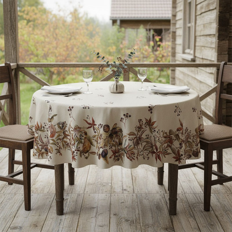 Скатерть круглая Pappel Hilarie 180см